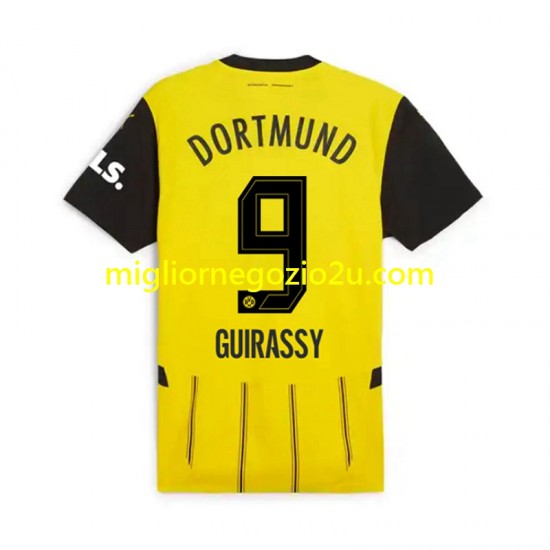 Maglia Borussia Dortmund Serhou Guirassy 9 Uomo Casa Divisa 2024-2025 Manica Corta