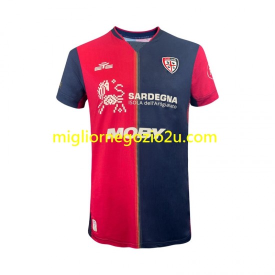 Maglia Cagliari Uomo Casa Divisa 2024-2025 Manica Corta