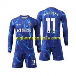 Maglia Chelsea Madueke 11 Bambino Casa Divisa 2024-2025 Manica Lunga