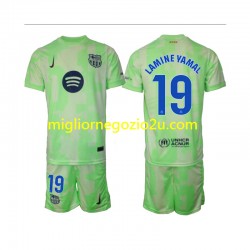 Maglia FC Barcelona Lamine Yamal 19 Bambino Terza Divisa 2024-2025 Manica Corta