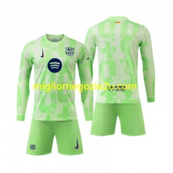 Maglia FC Barcelona Terza Divisa 2024-2025 Manica Lunga