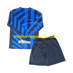 Maglia Inter Milan Bambino Casa Divisa 2024-2025 Manica Lunga