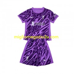 Maglia Liverpool Portiere Bambino Terza Divisa 2024-2025 Manica Corta