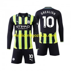 Maglia Manchester City Jack Grealish 10 Bambino Trasferta Divisa 2024-2025 Manica Lunga