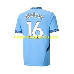Maglia Manchester City RODRIGO 16 Uomo Casa Divisa 2024-2025 Manica Corta