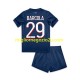 Maglia Paris Saint-Germain Bradley Barcola 29 Bambino Casa Divisa 2024-2025 Manica Corta