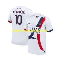 Maglia Paris Saint-Germain Ousmane Dembele 10 Uomo Trasferta Divisa 2024-2025 Manica Corta