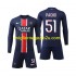 Maglia Paris Saint-Germain Pacho 51 Bambino Casa Divisa 2024-2025 Manica Lunga