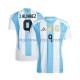 Maglia Argentina Julian Alvarez 9 Uomo Casa Divisa 2024 Manica Corta
