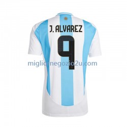 Maglia Argentina Julian Alvarez 9 Uomo Casa Divisa 2024 Manica Corta