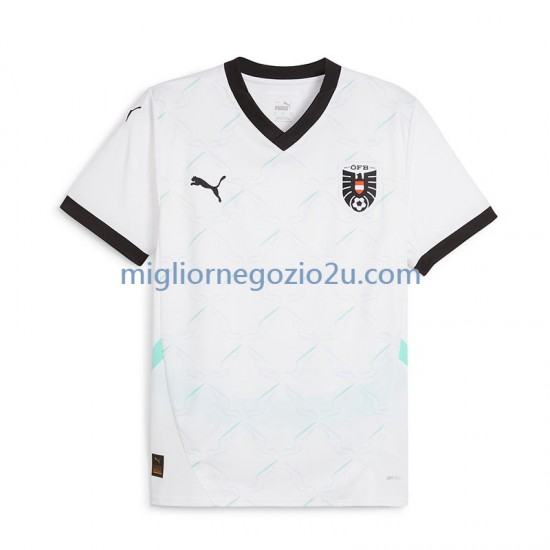Maglia Austria Uomo Trasferta Divisa Euro 2024 Manica Corta