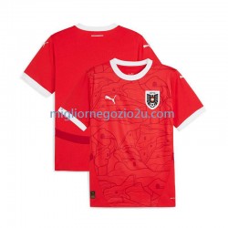 Maglia Austria Uomo Casa Divisa Euro 2024 Manica Corta