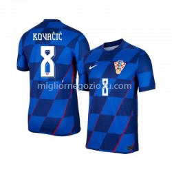Maglia Croazia Mateo Kovacic 8 Uomo Trasferta Divisa Euro 2024 Manica Corta