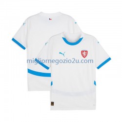 Maglia Repubblica Ceca Uomo Trasferta Divisa Euro 2024 Manica Corta
