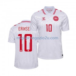 Maglia Danimarca Eriksen 10 Uomo Trasferta Divisa Euro 2024 Manica Corta