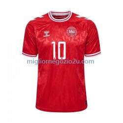 Maglia Danimarca Eriksen 10 Uomo Casa Divisa Euro 2024 Manica Corta