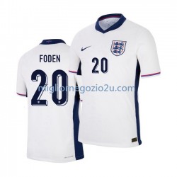 Maglia Inghilterra Phil Foden 20 Uomo Casa Divisa Euro 2024 Manica Corta