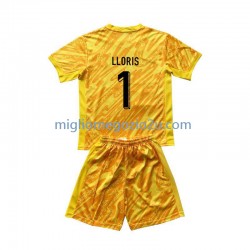 Maglia Francia Hugo Lloris 1 Portiere Bambino Casa Divisa Euro 2024 Manica Corta