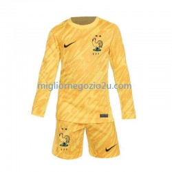 Maglia Francia Portiere Bambino Casa Divisa Euro 2024 Manica Lunga