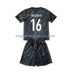 Maglia Francia Mike Maignan 16 Portiere Bambino Trasferta Divisa Euro 2024 Manica Corta