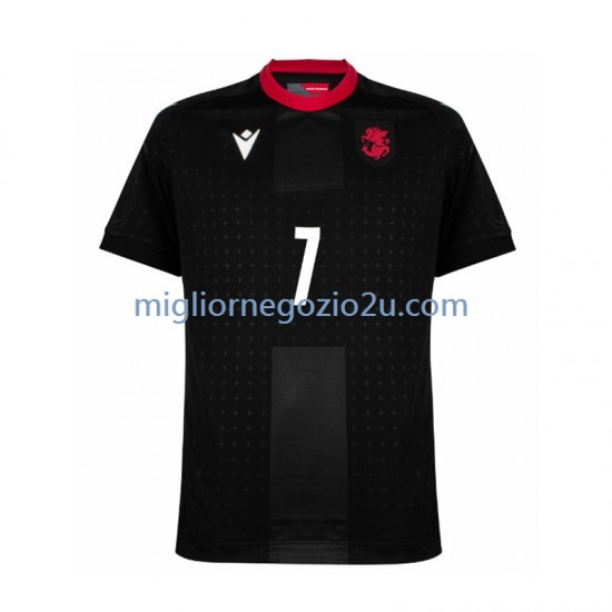 Maglia Georgia Kvaratskhelia 7 Uomo Trasferta Divisa Euro 2024 Manica Corta