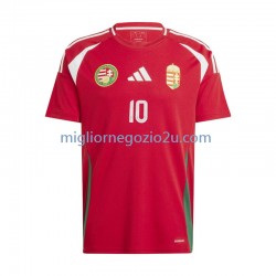 Maglia Ungheria Dominik Szoboszlai 10 Uomo Casa Divisa Euro 2024 Manica Corta