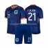 Maglia Paesi Bassi Frenkie de Jong 21 Bambino Trasferta Divisa Euro 2024 Manica Corta