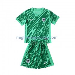 Maglia Paesi Bassi Portiere Bambino Casa Divisa Euro 2024 Manica Corta