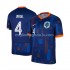 Maglia Paesi Bassi Virgil van Dijk 4 Uomo Trasferta Divisa Euro 2024 Manica Corta