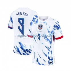Maglia Norvegia Erling Haaland 9 Uomo Trasferta Divisa 2024 Manica Corta