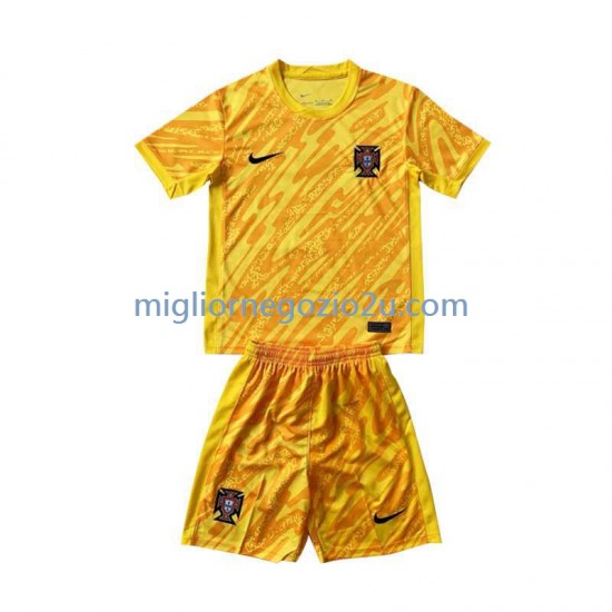 Maglia Portogallo Portiere Bambino Casa Divisa Euro 2024 Manica Corta