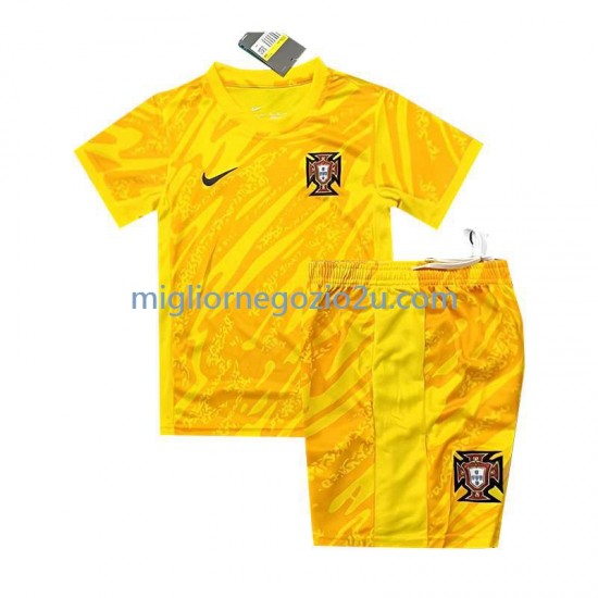 Maglia Portogallo Portiere Bambino Casa Divisa Euro 2024 Manica Corta