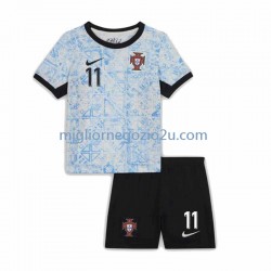 Maglia Portogallo Joao Felix 11 Bambino Trasferta Divisa Euro 2024 Manica Corta