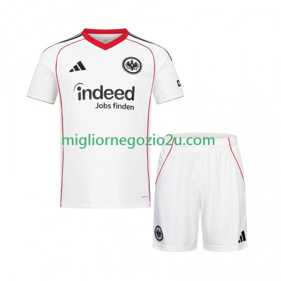 Maglia Eintracht Frankfurt Bambino Trasferta Divisa 2025-2026 Manica Corta