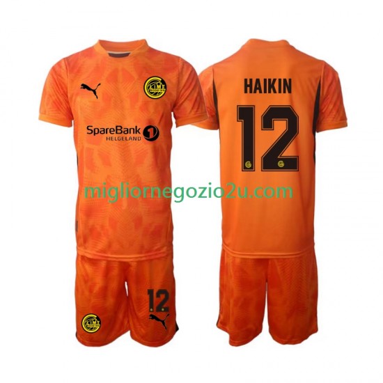 Maglia FK Bodø/Glimt Nikita Haikin 12 Portiere Bambino Trasferta Divisa 2025 Manica Corta