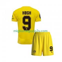 Maglia FK Bodø/Glimt Kasper Hogh 9 Bambino Casa Divisa 2025 Manica Corta