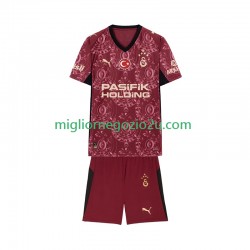 Maglia Galatasaray Bambino Terza Divisa 2025-2026 Manica Corta