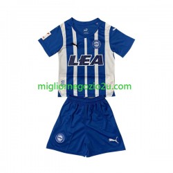 Maglia Deportivo Alaves Bambino Casa Divisa 2023-2024 Manica Corta