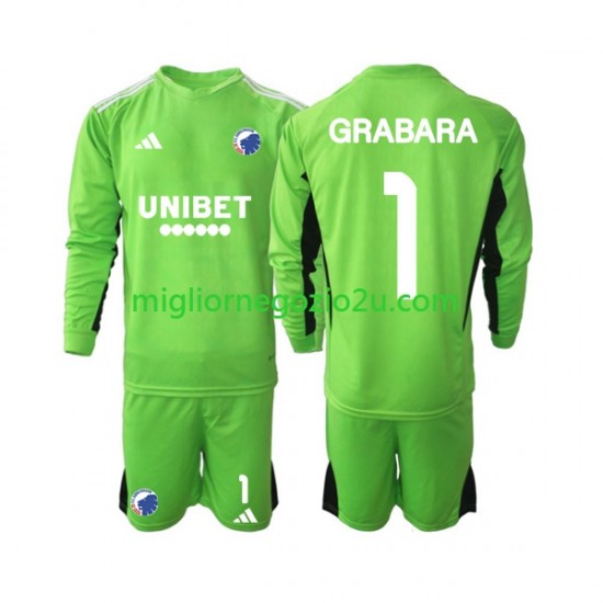 Maglia FC Copenhagen GRABARA 1 Portiere Bambino Quarta Divisa 2023-2024 Manica Lunga