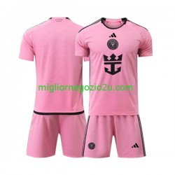 Maglia Inter Miami Bambino Casa Divisa 2024 Manica Corta