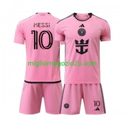 Maglia Inter Miami Lionel Messi 10 Bambino Casa Divisa 2024 Manica Corta