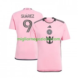 Maglia Inter Miami Suárez Luis 9 Uomo Casa Divisa 2024 Manica Corta