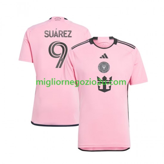 Maglia Inter Miami Suárez Luis 9 Uomo Casa Divisa 2024 Manica Corta