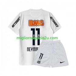 Maglia Santos FC Neymar JR 11 -2012 Retro Bambino Casa Divisa 2011 Manica Corta