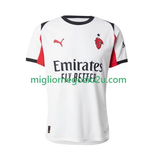 Maglia AC Milan Uomo Trasferta Divisa 2025-2026 Manica Corta