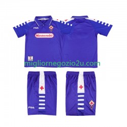 Maglia ACF Fiorentina Retro Bambino Casa Divisa 1998 1999 Manica Corta