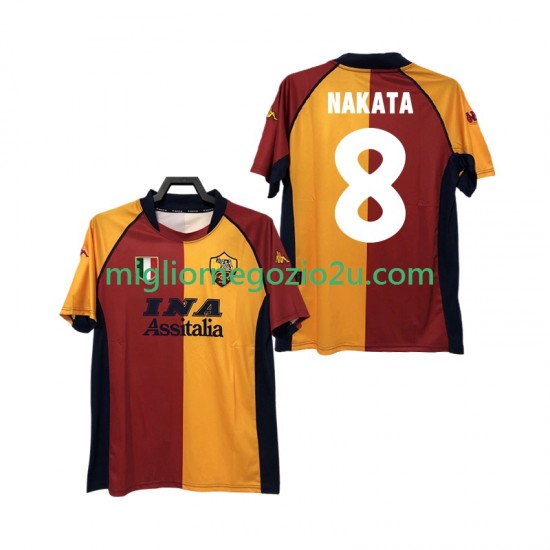 Maglia AS Roma AKATA 8 2000-2001 Retro Uomo Casa Divisa Manica Corta