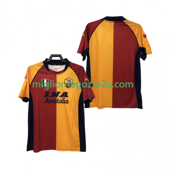 Maglia AS Roma 2000-2001 Retro Uomo Casa Divisa Manica Corta