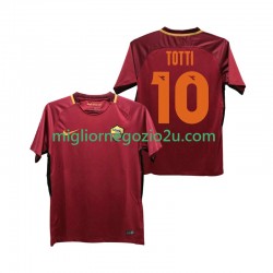 Maglia AS Roma Totti 10 2017-2018 Retro Uomo Casa Divisa Manica Corta
