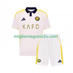 Maglia Al Nassr Bambino Terza Divisa 2025-2026 Manica Corta